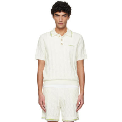 Casablanca 男士 POLO衫 灰白色 Tennis Boucle Polo 衫