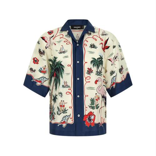 DSquared2 D二次方 男士 衬衫 Dsquared2 Aloha 纪念保龄球衫