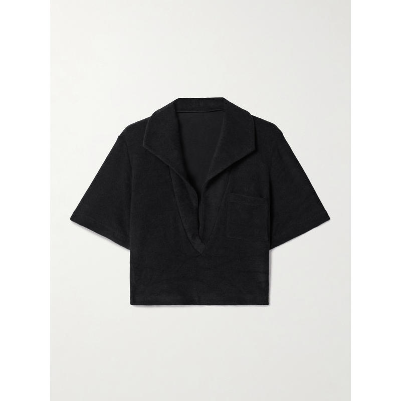 Johanna Ortiz 女士 春夏新品衬衫 Misty 下摆短款棉质厚绒布衬衫