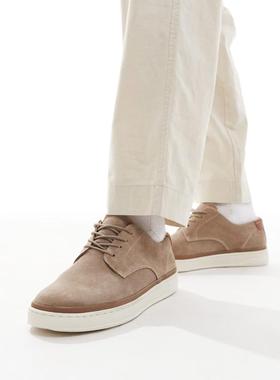 Schuh 男士 鞋靴 Wade 绑带灰褐色绒面革鞋