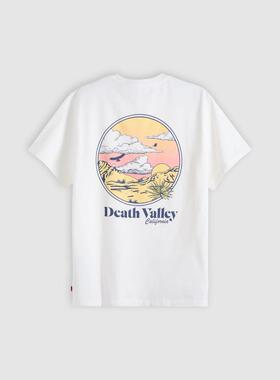 Levi's 男士 T恤 death valley 徽标背部印花宽松款T恤(白色)