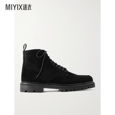 MR P. 男款Commander 皮毛内里绒面革绑带靴子 迷衣时尚