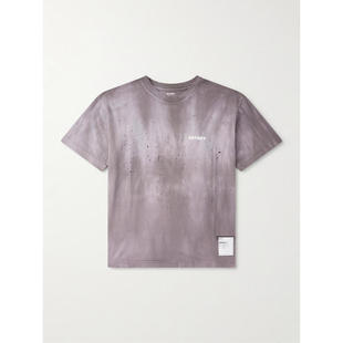 Satisfy 男士 T恤 MothTech™ 徽标印花磨破棉针织T恤