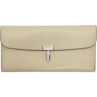 女士 Lock 钱包 Leather 米色 Totême