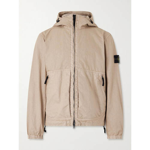 Stone Island 石头岛 男士 夹克 Logo-Appliquéd Panama 连帽