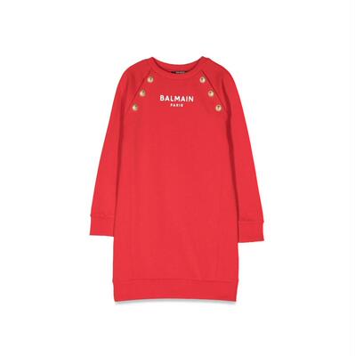 Balmain 巴尔曼 女童 SS23 连衣裙 ml 徽标纽扣运动风童装