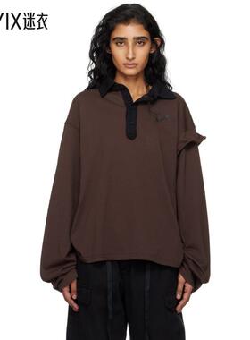 Ottolinger 女款棕色长袖 Polo 衫 迷衣时尚