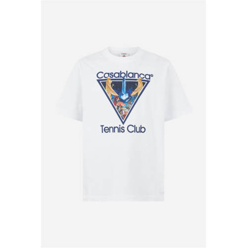 Casablanca 男士 FW26 T恤 Monde Perdu Club Icon 网球棉质