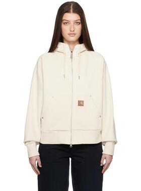 Carhartt WIP卡哈特 女士 卫衣 灰白色 Hooded Eldon 连帽衫