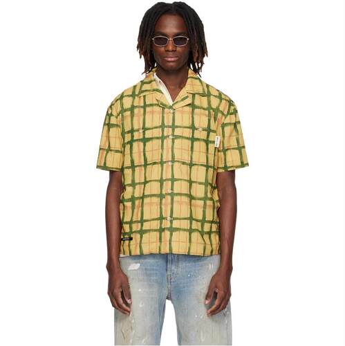 Andersson Bell 男士 衬衫 黄色 Rothko Open Collar