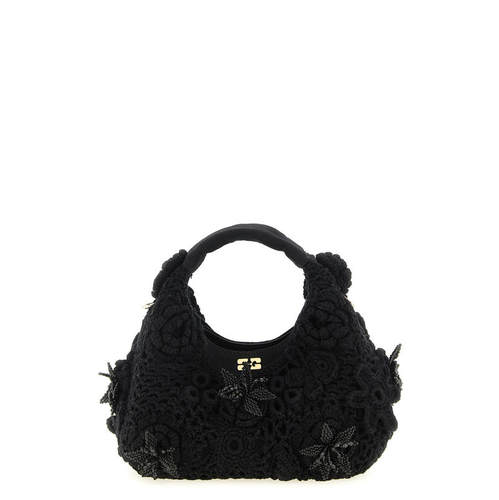 Ganni 甘尼 女士 SS26 手提包 'Mini Crochet' 水饺型手袋
