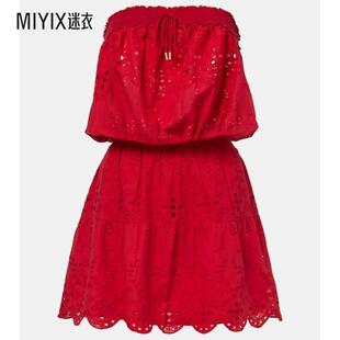 Odabash Collette Melissa 女款 刺绣棉质迷你连衣裙 迷衣时尚