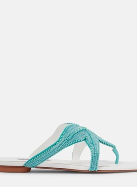 Aquazzura 女款Reef 星星精饰皮质凉鞋 迷衣时尚