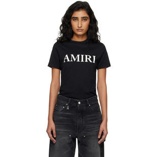 埃米尔 Core 女士 黑色 Logo T恤 Amiri