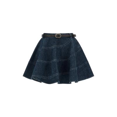 Self-Portrait 女士 SS26 半身裙 'Flared Mini' 牛仔半身裙