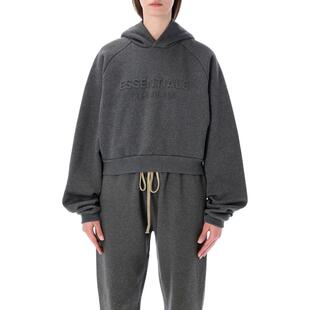 FEAR 灰色插肩连帽衫 女士 基础款 卫衣 90’S Essentials GOD
