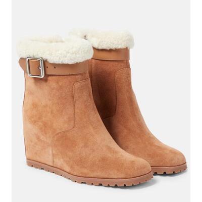 SIMKHAI 女士 短靴 Avery 绒面革坡跟