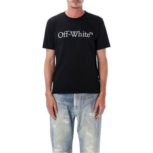 Off-White 男士 FW26 T恤 Bookish 大号常规(米白色)