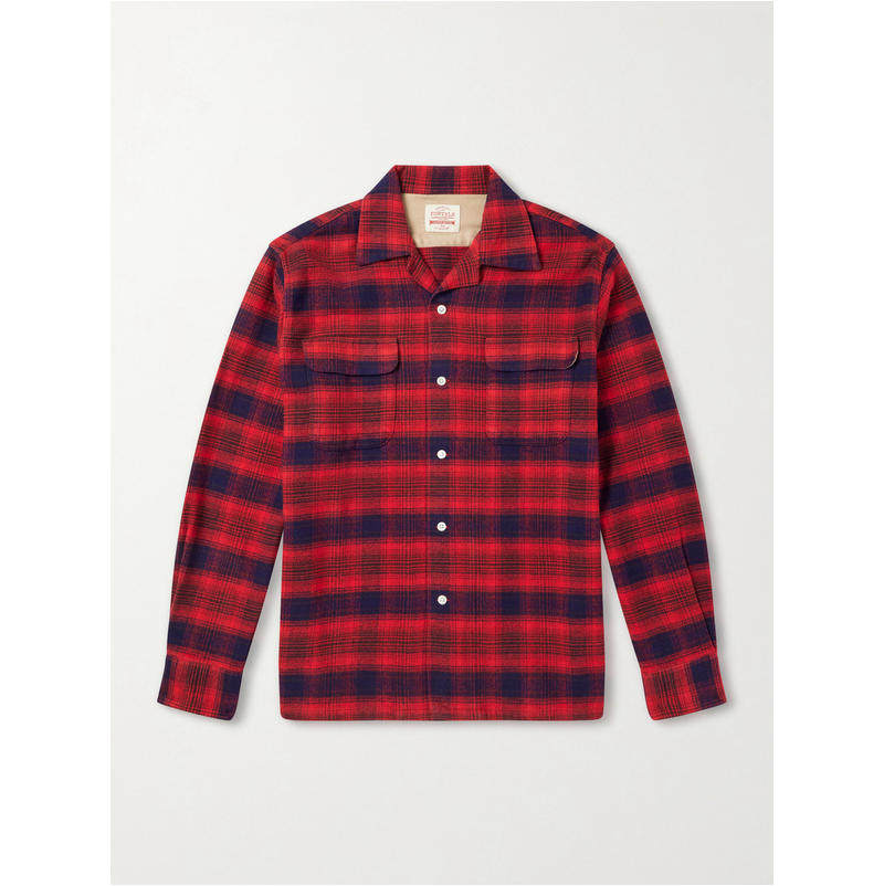 Fortela 男士 FW26 衬衫 Baker Camp-Collar 格纹棉质