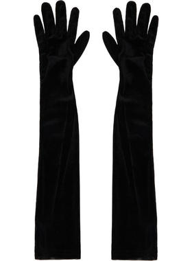 Anna Sui 女士 手套 黑色 Velvet Mesh 手套