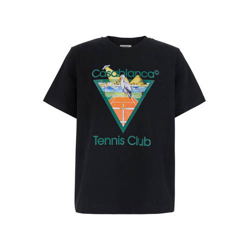 Casablanca 男士 FW26 T恤 front 黑色水手领带Logo印花棉质(Men)