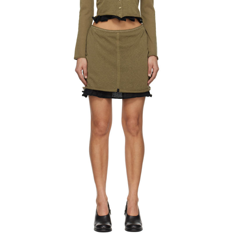 Eckhaus Latta 女士 迷你裙 棕色 Veil 短裙