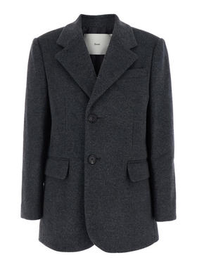Dunst 女士 FW25 西装外套 Revers 灰色单排扣凹口羊绒女士夹克