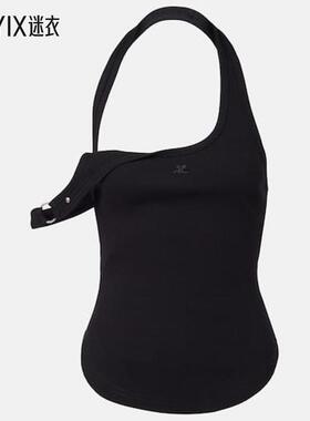 Courrèges 女款Undressed 90's 罗纹针织棉质上衣 迷衣时尚