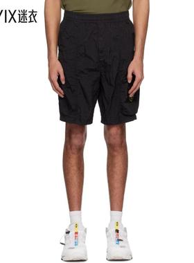 Stone Island石头岛 男款黑色 Nylon Metal ECONYL 短裤 迷衣时尚