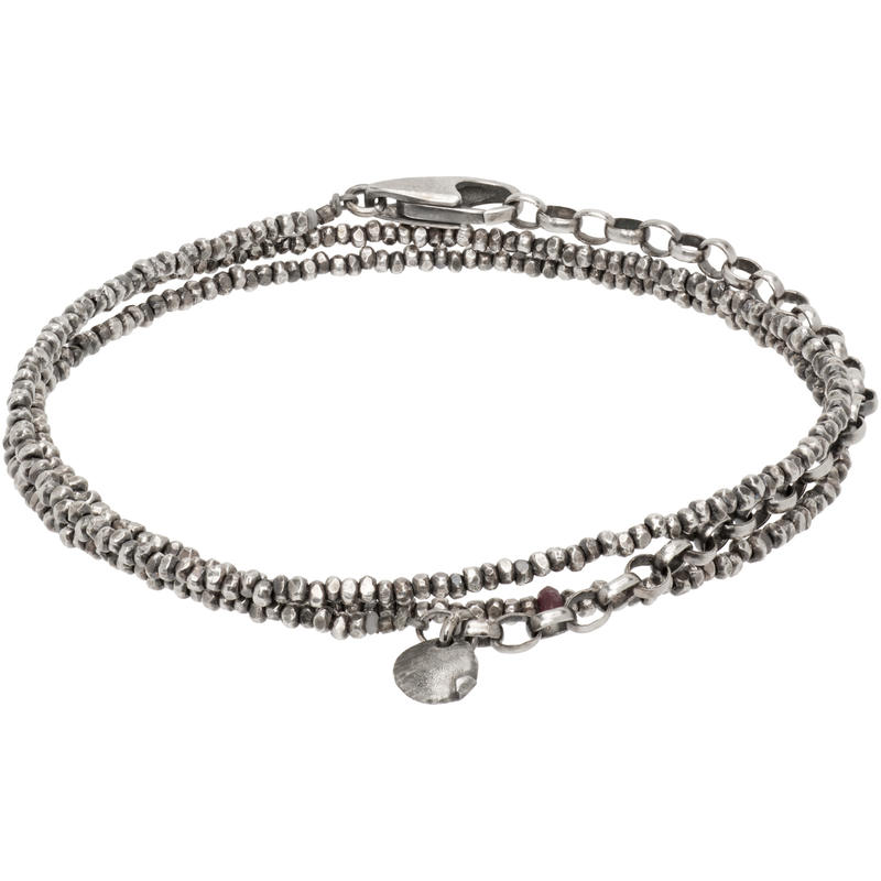 title of work 男士 手链 Beaded Chips Multi Wrap 手链