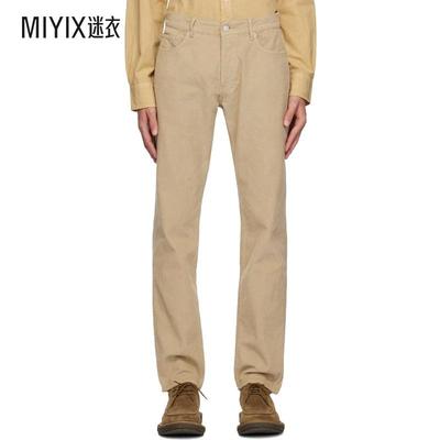 Officine Generale男士米色 James 长裤 迷衣时尚