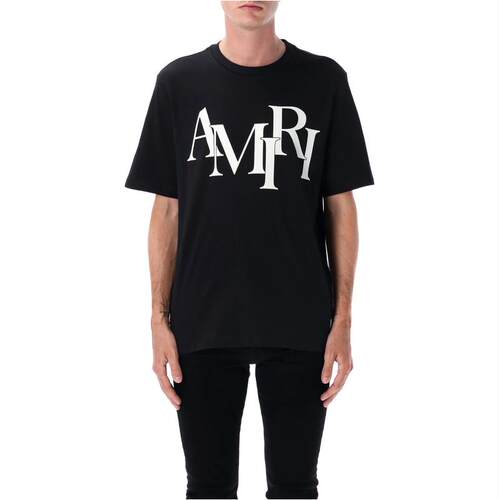 Amiri 埃米尔 男士 FW26 T恤 黑色棉质