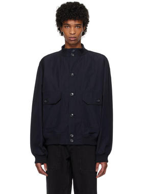 Palmes 男士 夹克 海军蓝 Rib Collar 夹克