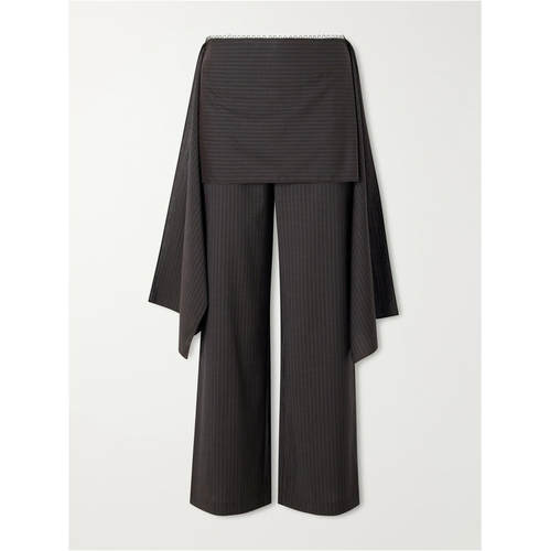 Deiji Studios 女士 FW26 长裤 条纹羊毛喇叭