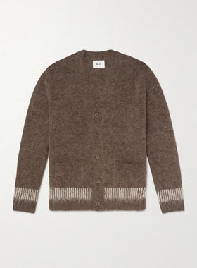 NN.07 男士 SS26 开衫 Russell 60012 条纹羊驼毛混纺针织开衫