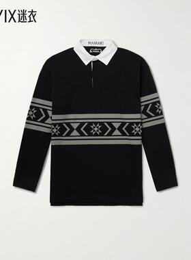 【春夏新品】MANAAKI 男士Jonah 印花棉针织Polo衫 迷衣时尚