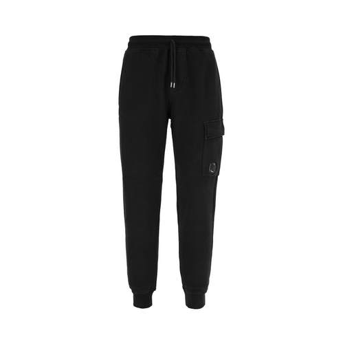 C.P. Company 男士 FW26 运动长裤 黑色棉质慢跑裤