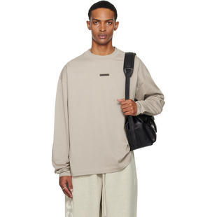 Essentials 男士 T恤 灰褐色 Classic Fit 长袖