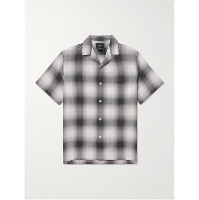 PORTUGUESE FLANNEL 男士 FW26 衬衫 Smogy 可拆卸领格纹棉质