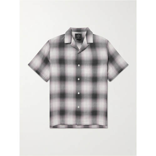PORTUGUESE FLANNEL 男士 FW26 衬衫 Smogy 可拆卸领格纹棉质
