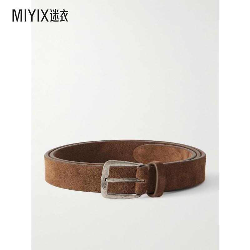 Massimo Alba 男款2.5cm Budapest 绒面革皮带 迷衣时尚