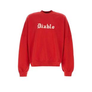 Chavarria Diablo 男士 卫衣 红色棉质宽松款 FW25 Willy