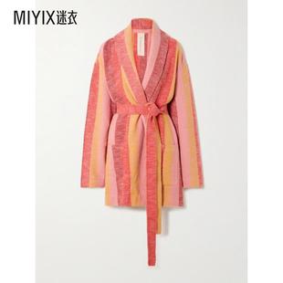 迷衣时尚 Marrakshi 束带条纹棉质针织开衫 Life 女款