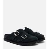 女士 穆勒鞋 222 Birkenstock West 绒面革木屐