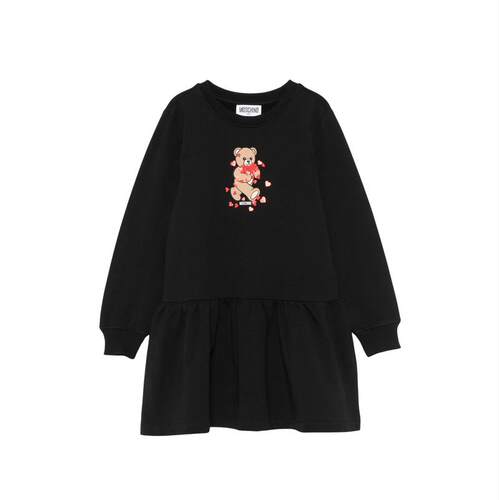 Moschino 莫斯奇诺 男童 中长连衣裙 Moschino 黑色连衣裙童装