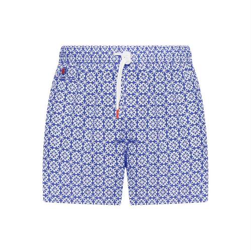 Kiton 男士 SS26 泳裤 花卉印花抽绳