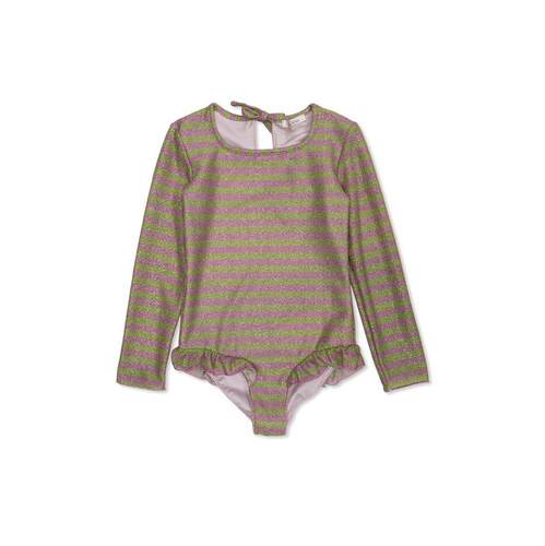 Oséree Swimwear 婴儿 SS26 连体泳衣 Oséree 儿童条纹亮丝童装