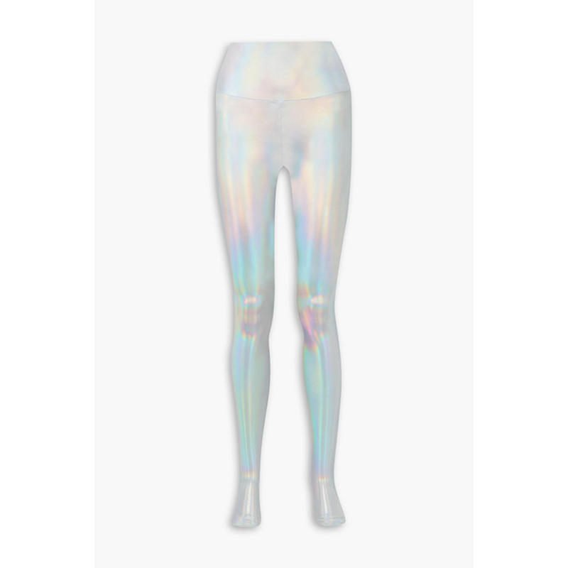 Norma Kamali 女士 运动紧身裤 荧光弹性针织踩脚打底裤