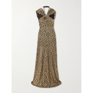 女士 动物印花无袖 SS25 Paco 礼服 中长连衣裙 Rabanne