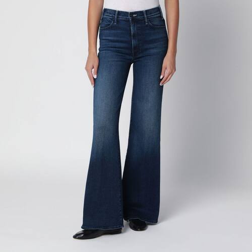 Mother Denim 女士 FW26 牛仔长裤 HUSTLER SNEAK 卷边深蓝牛仔裤